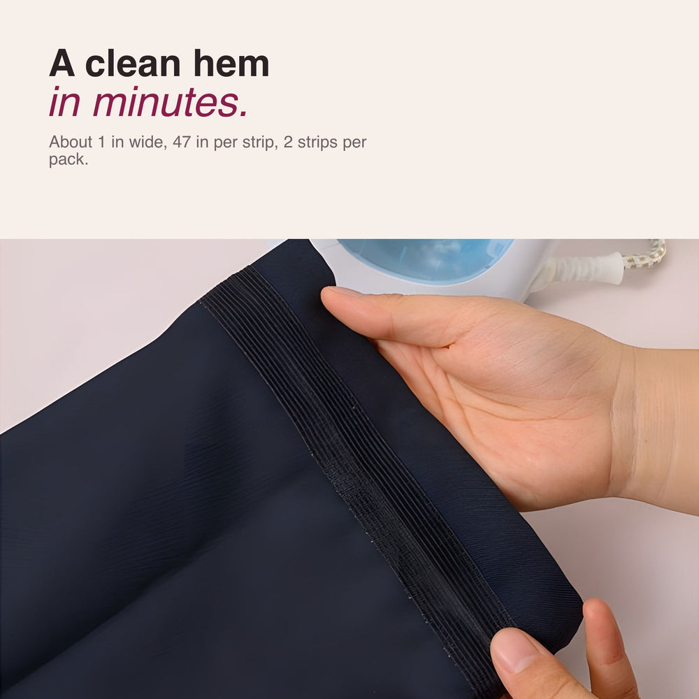 RosyIron iron-on hem tape finished trouser hem, neat and no sewing