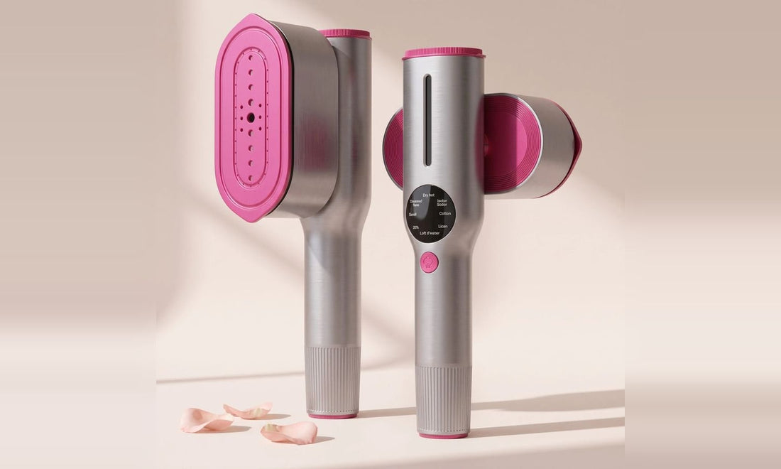 RosyIron SteamerPro 2-in-1 steamer and iron, front and back view
