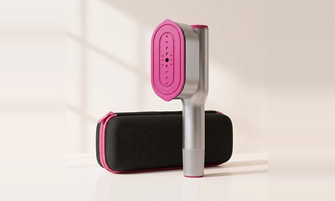 RosyIron SteamerPro handheld steamer with its hard-shell travel case