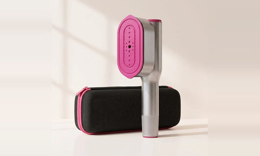 RosyIron SteamerPro handheld steamer with its hard-shell travel case