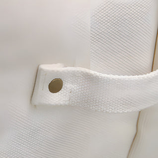 RosyIron canvas storage box close-up of the woven canvas and side carry handle