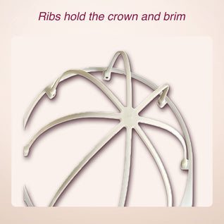 RosyIron baseball cap washer frame showing the ribs that support crown and brim