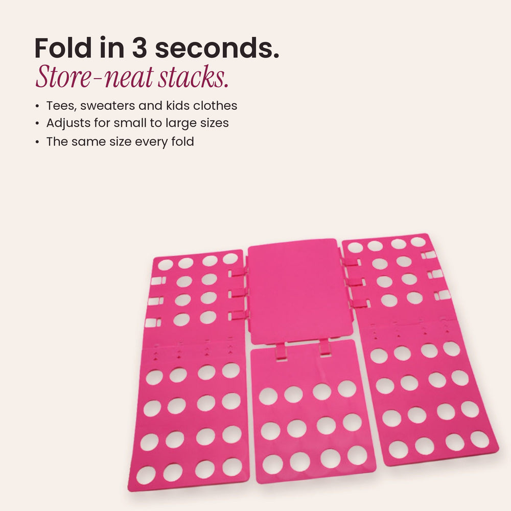 RosyIron rose shirt folding board for folding tees, sweaters and kids clothes into neat even stacks