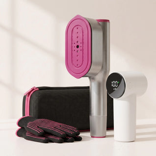 RosyIron Essential Care System with SteamerPro steamer, travel case, lint remover and steaming gloves