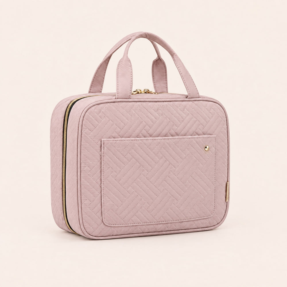 RosyIron hanging toiletry bag in blush pink