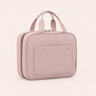 RosyIron hanging toiletry bag in blush pink