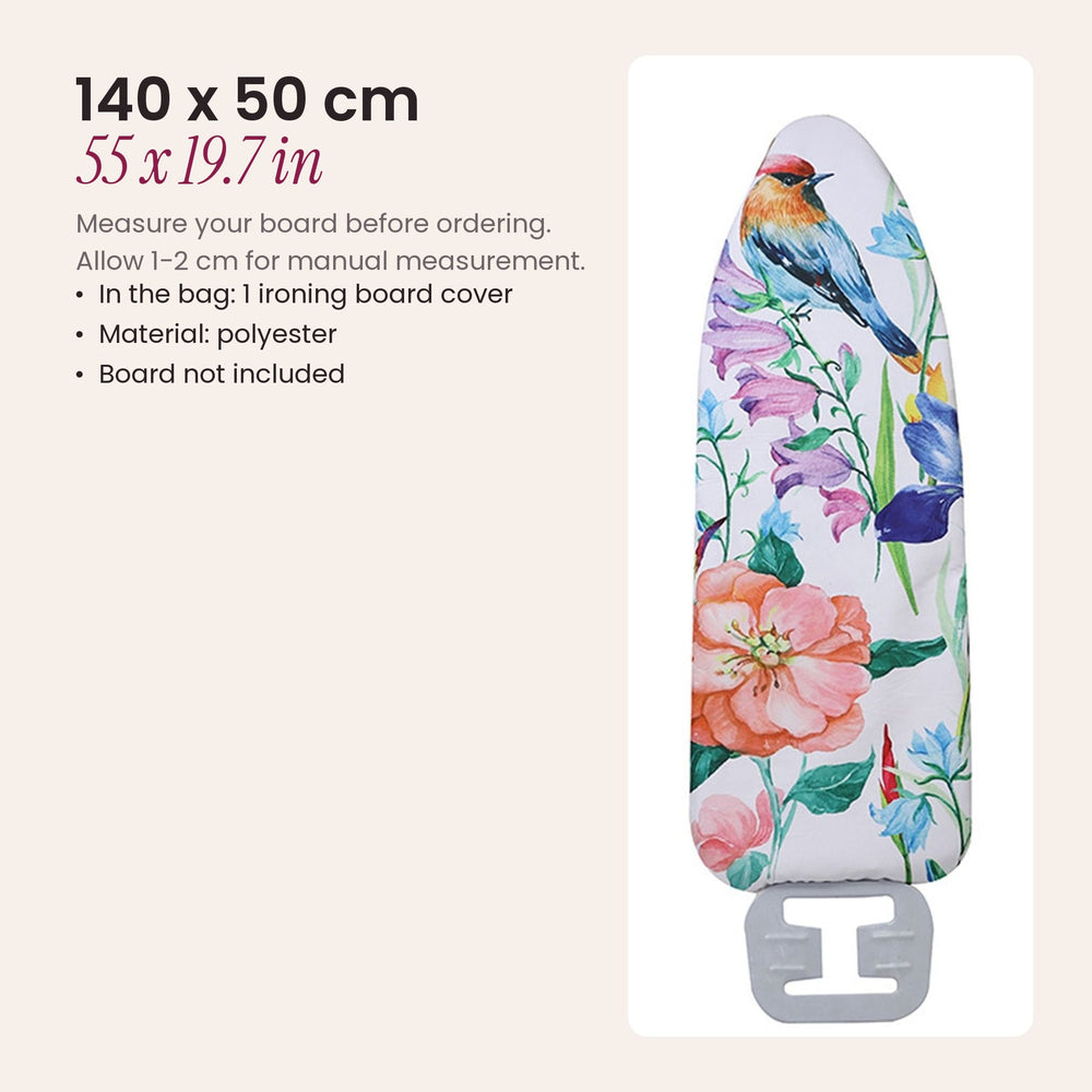 RosyIron Bluebird ironing board cover size 140 x 50 cm, 55 x 19.7 inches, board not included