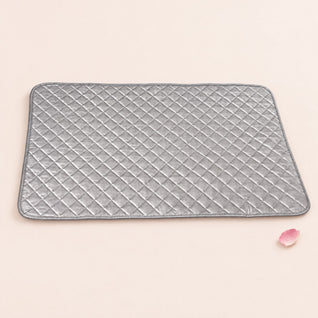 RosyIron magnetic ironing mat, grey quilted, 33 x 18 in