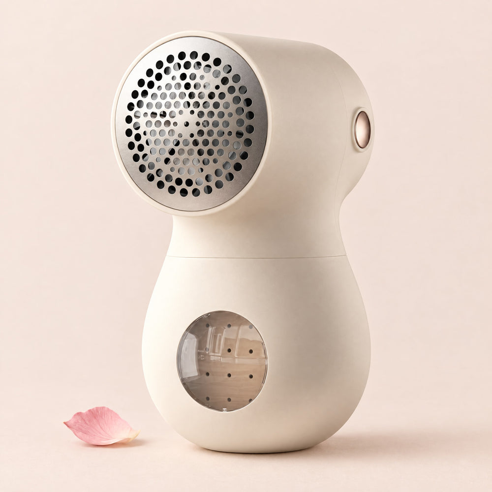 RosyIron rechargeable fabric shaver in beige