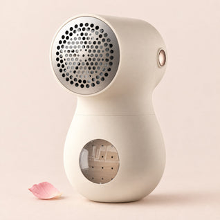 RosyIron rechargeable fabric shaver in beige