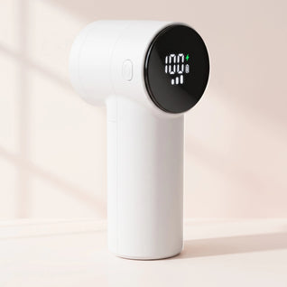RosyIron rechargeable lint remover with a digital battery display