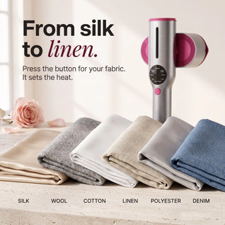 From silk to linen: RosyIron SteamerPro fabric settings for silk, wool, cotton, linen, polyester and denim