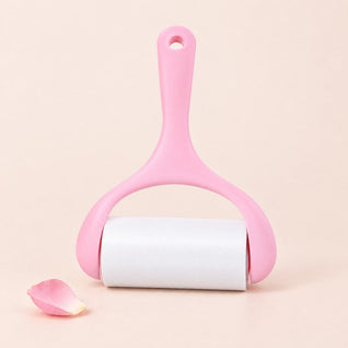 RosyIron pink sticky lint roller with refill roll
