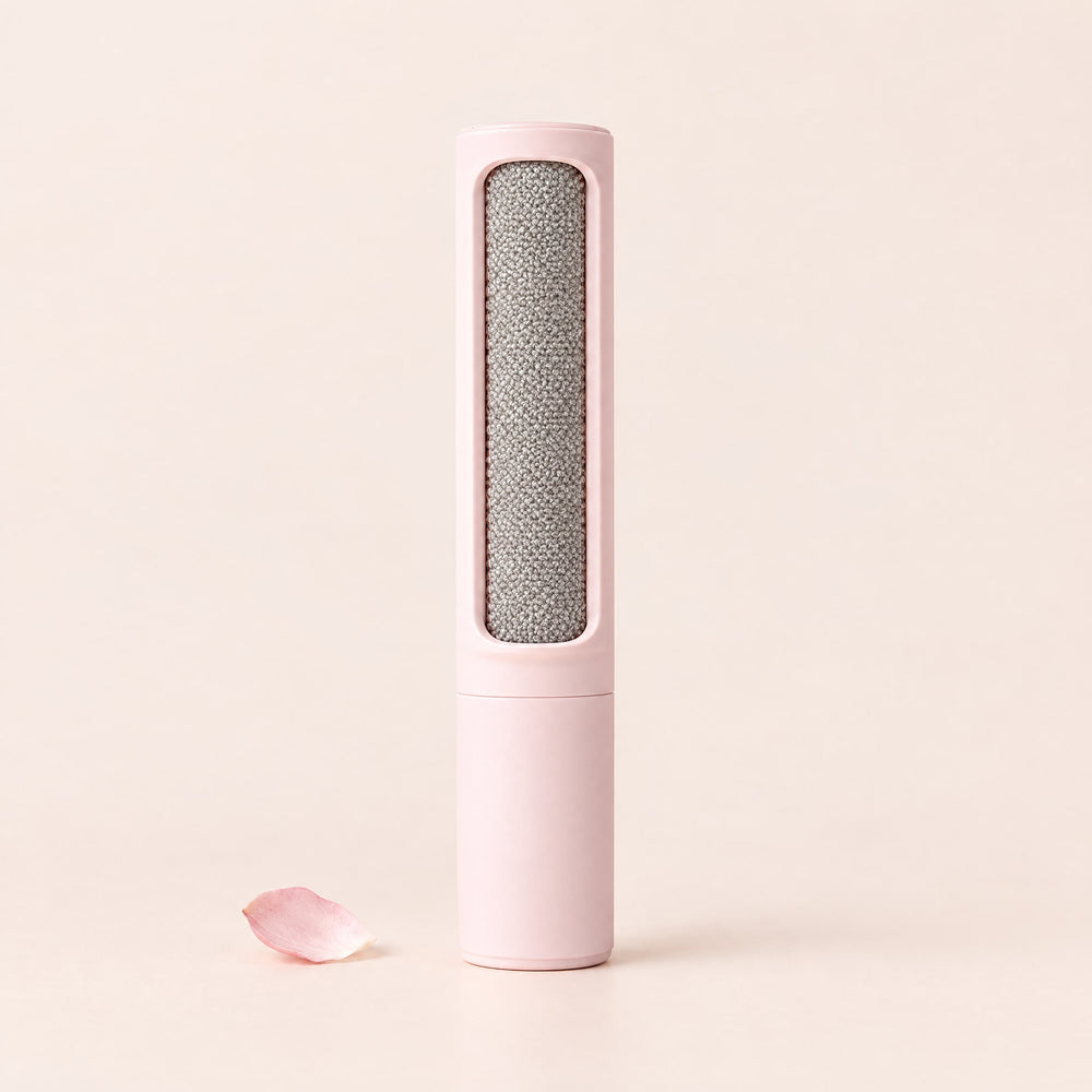 RosyIron velvet lint brush in pink