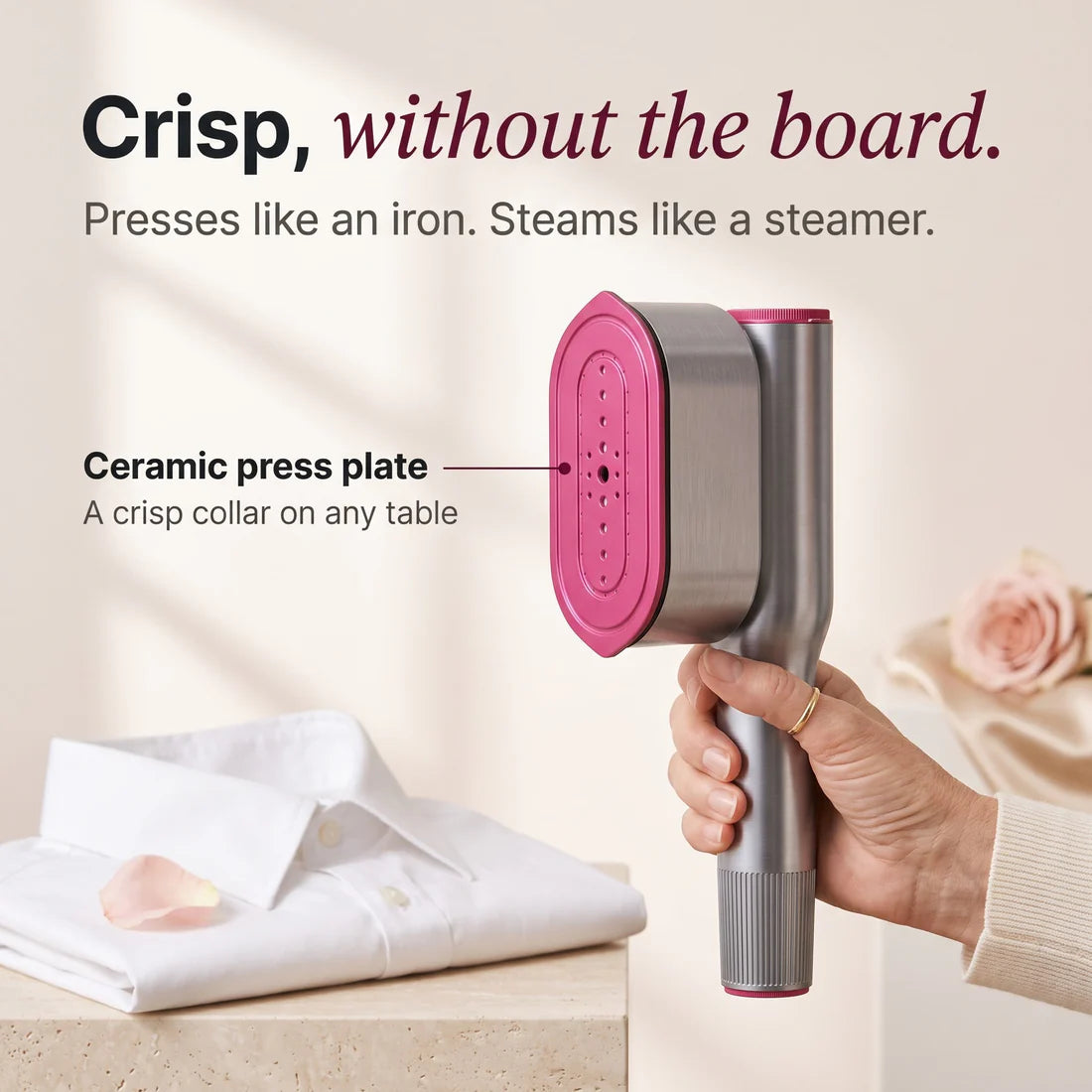 Crisp, without the board: the ceramic press plate